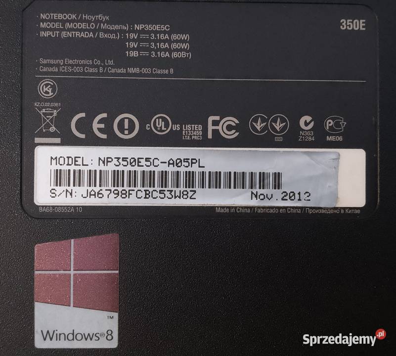 Samsung NP350E5C 2x24Ghz 4GB 320GB 1366 x 768 Olsztyn