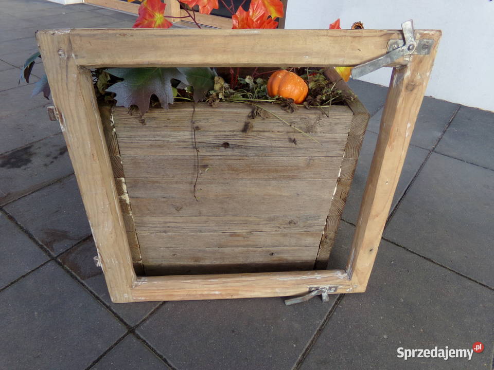 Rama okienna lustro aranżacja wnętrz retro 55x58 Ełk