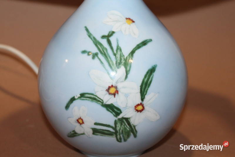Porcelanowa lampa ręcznie malowana 211 FiaF Szczecin sprzedam