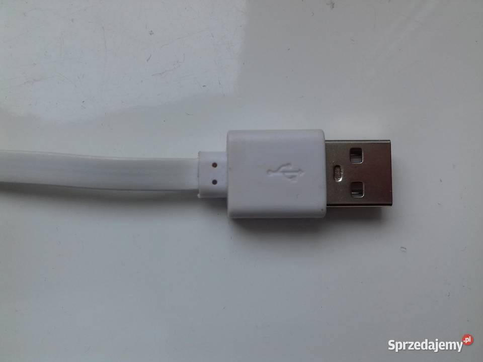 Kabel USB microUSB 150 płaski biały używany Pozostałe Bydgoszcz
