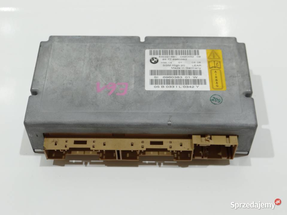 MODUŁ SENSOR PODUSZEK POWIETRZNYCH BMW E60 E61 Strzyżewice