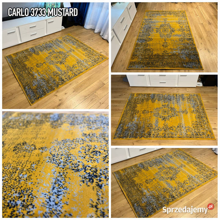 NOWOCZESNY DYWAN 120X170 CARLO 3733 MUSTARD