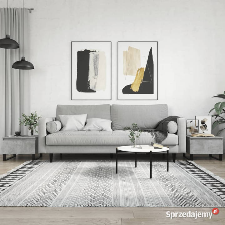Stoliki kawowe 2 szarość betonu 50x46x35 Stoły