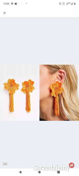 ASOS Wytworne długie kolczyki wieczorowe z Kraków sprzedam