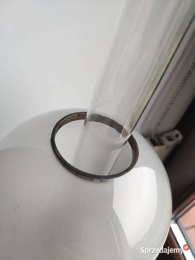 Stara francuska lampa naftowa 33 XIX wiek Antyki małopolskie Kraków sprzedam