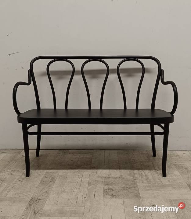 ławka z oparciem gięty buk czarna model Thonet Ławki łódzkie Radomsko sprzedam
