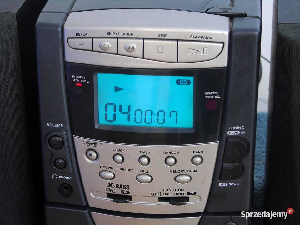 Wieża stereo TCM z kol Radio CD AUX mag DOSTAWA Jasło sprzedam
