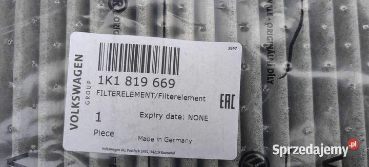 1K1819669 Filtr zapachów i przeciwpyłk VW Audi Rożnów