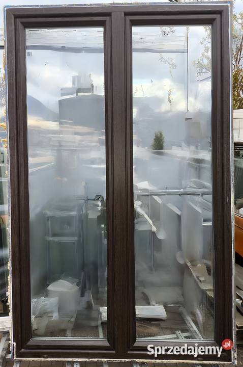 Drzwi taras 147x2315 okno balkon kolor zewn brąz Okna ścienne Ropczyce sprzedam