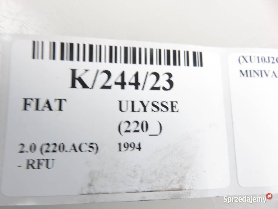 PANEL SZYB FIAT ULYSSE 220 małopolskie