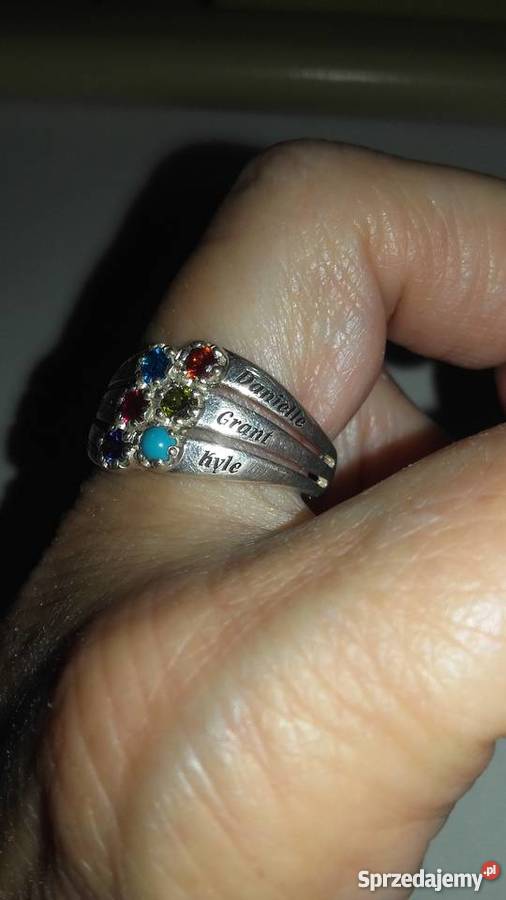 Masoński Srebrny pierścionek rubin srebrne Nowy Sącz