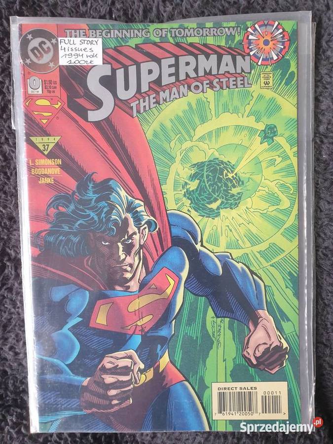 Superman The Man Of Steel 4 komiksy DC USA 1994 Amerykańskie sprzedam