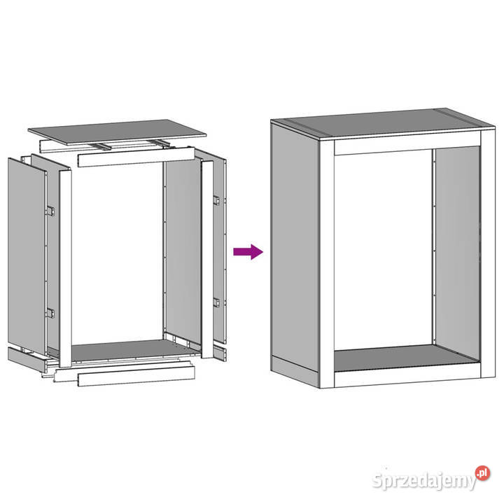 Stojak na drewno opałowe biały 60x40x80 stalowy sprzedam