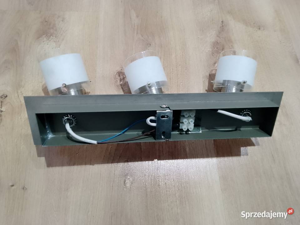 Lampa kinkiet do łazienki 3 punkty świetlne stal