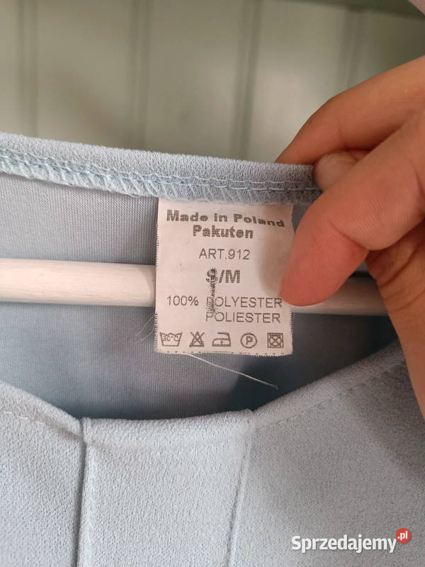 Błękitna sukienka Pakuten SM Made in Poland Dąbrowica