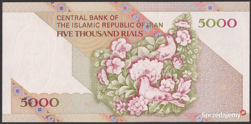 IRAN 5000 RIALI 1993 CHOMEINI STAN BANKOWY UNC Łódź sprzedam
