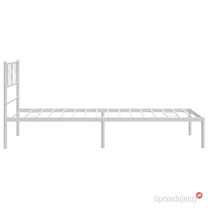 Łóżko Metalowe Białe Rama Łóżka Ze Stelażem