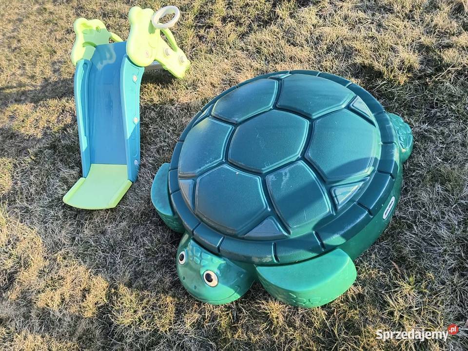 Piaskownica żółw i zjeżdżalnia