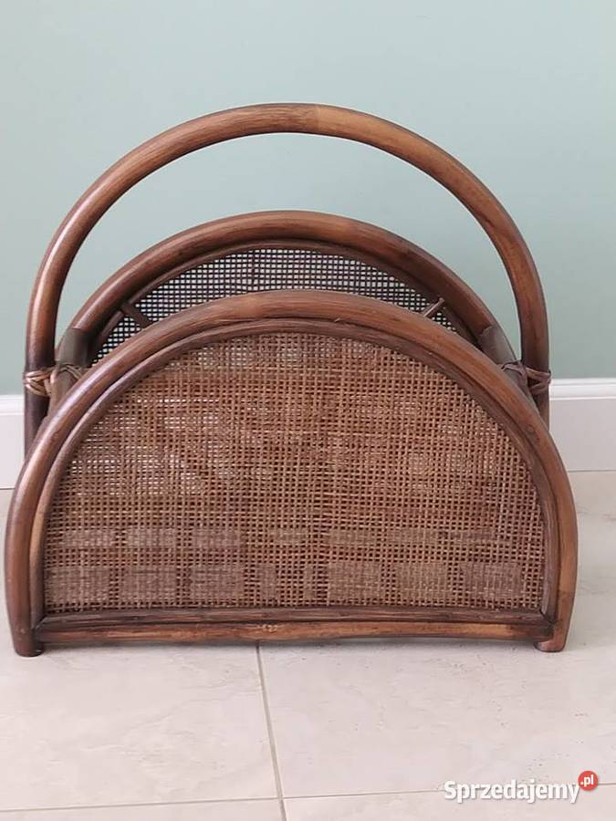 Gazetnik z ratanu stojak na gazety nowy Bytom sprzedam