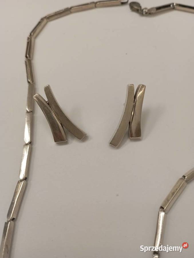 Komplet srebrny naszyjnik i kolczyki srebro Radom
