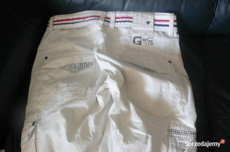 Spodnie białe jeans ML rybaczki kolano Wrocław sprzedam