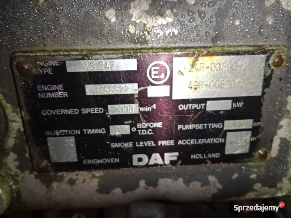Silniki daf ws 242 łódzkie Poddębice