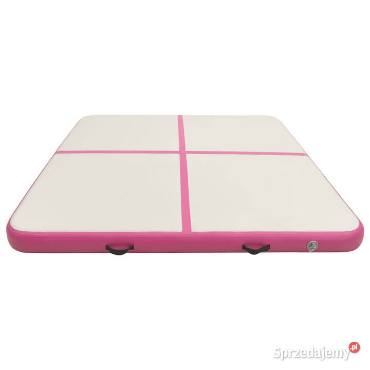 Mata gimnastyczna z pompką 200x200x20 PVC różowa Warszawa