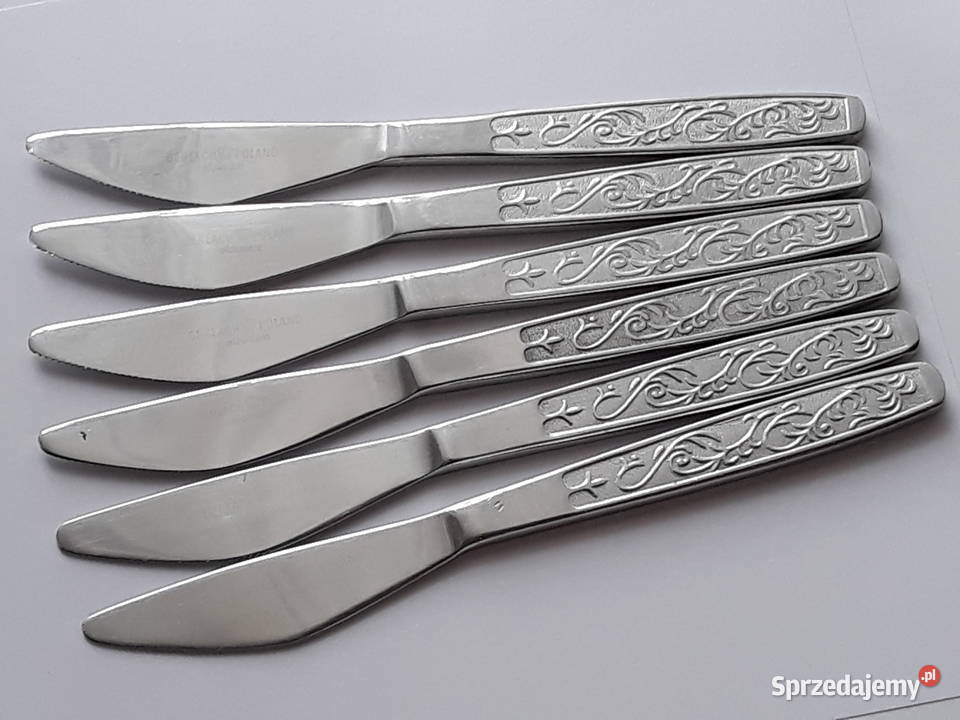 Noże obiadowe PNĄCZA Gerlach sztućce PRL Dom i Ogród śląskie Dąbrowa Górnicza