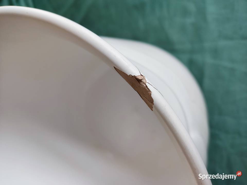 Donica doniczka ceramiczna biało kremowa fi 255 Głuchołazy