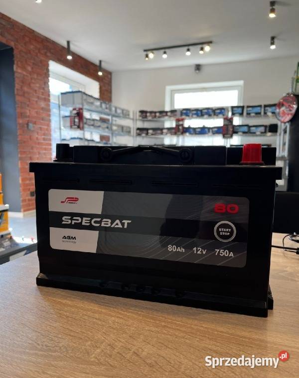 Akumulator 80ah 750a agm Specbat startstop Łódź