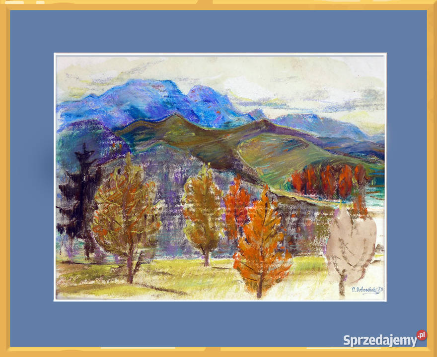 TatryGiewont pastel akwarela Wałbrzych sprzedam