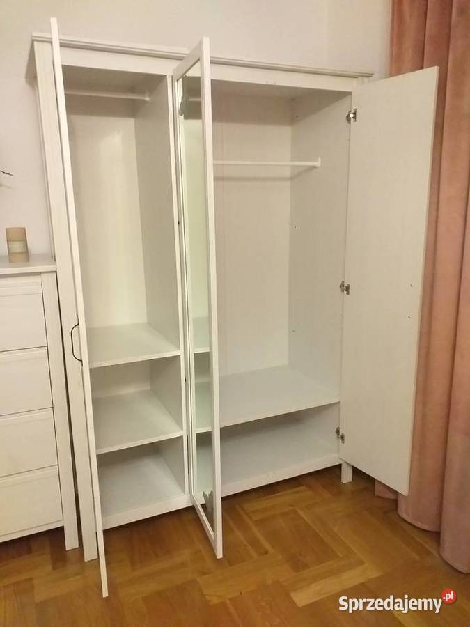 Zestaw mebli szafa komoda IKEA białe krzesło Szafy i garderoby Wyszków
