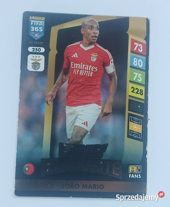 Joako Mario 250 karta Fifa 365 Adrenaline XL Pozostałe małopolskie Zbylitowska Góra