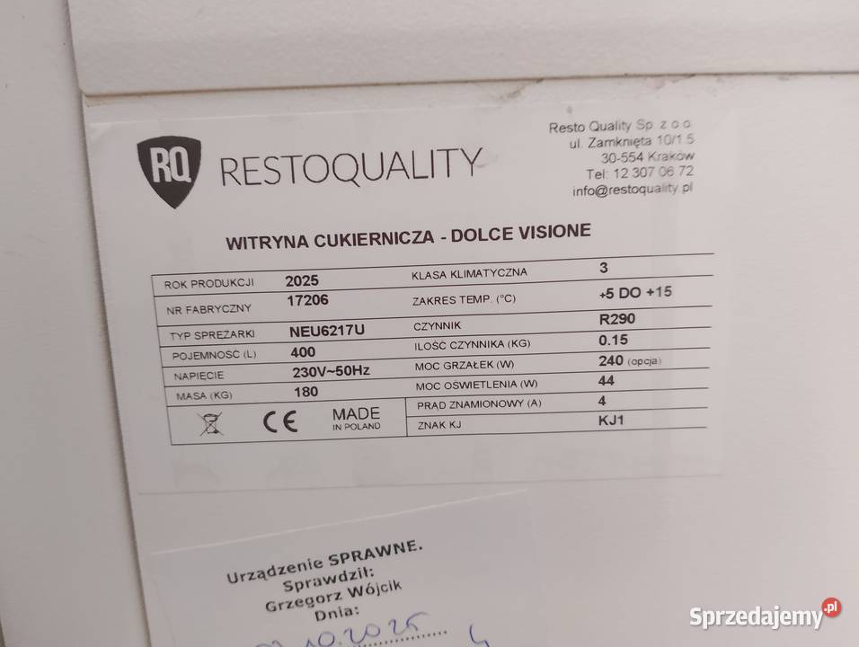 Witryna cukiernicza chłodnicza Dolce Visione Wrocław