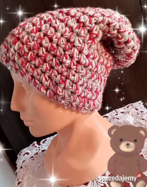 Czapka beanie smerfetka handmade Wrocław sprzedam