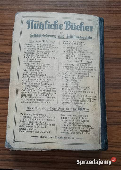 Książka niemiecka z 1924rdo matematyki Nakło nad Notecią