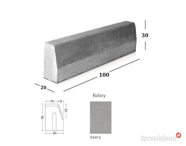 Krawężnik Drogowy Betonowy 20x30x100 Szary Jadar Wielogóra sprzedam