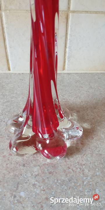 vintage czerwony wazonik małopolskie Nowy Targ sprzedam