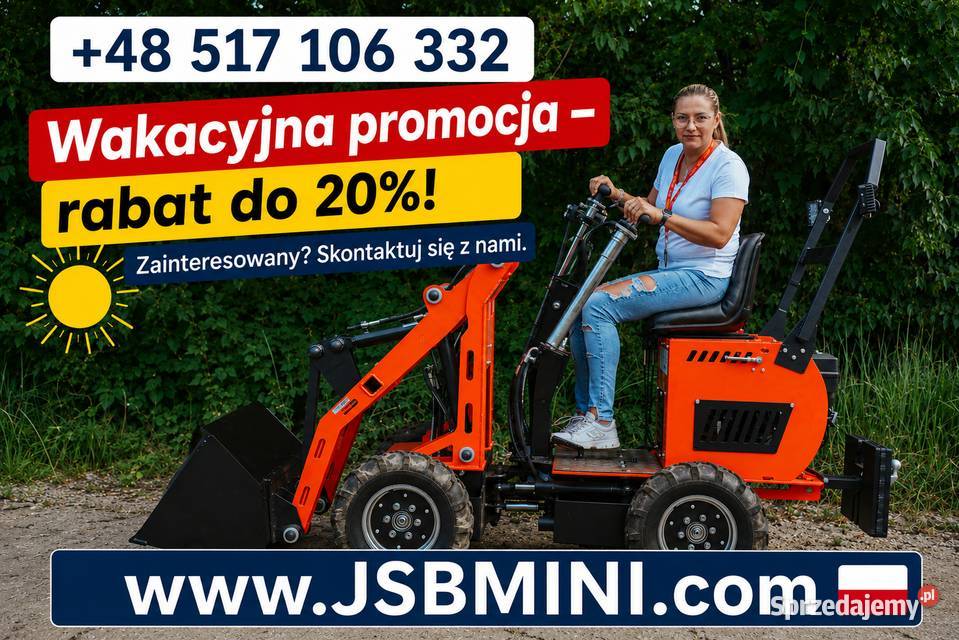 NOWA 2026 MINI ŁADOWARKA KOŁOWA PRZEGUBOWA Maszyny budowlane Toruń