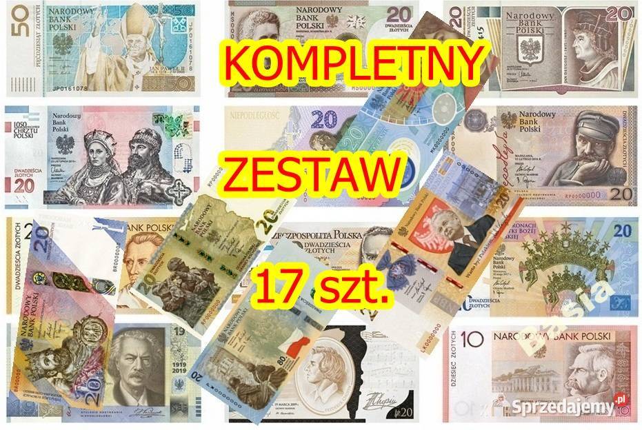 17 x Banknoty Kolekcjonerskie Komplet Chrztu 842