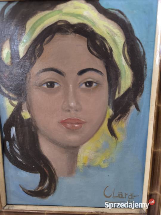 Piękny obraz przedstawiający portret kobiety Łódź