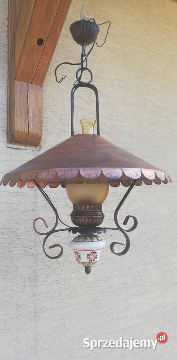 Lampa sufitowa wisząca żyrandol naftowa stylowa