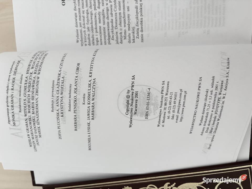 ENCYKLOPEDIA ZDROWIA 2 TOMY 2001 Myślęcinek