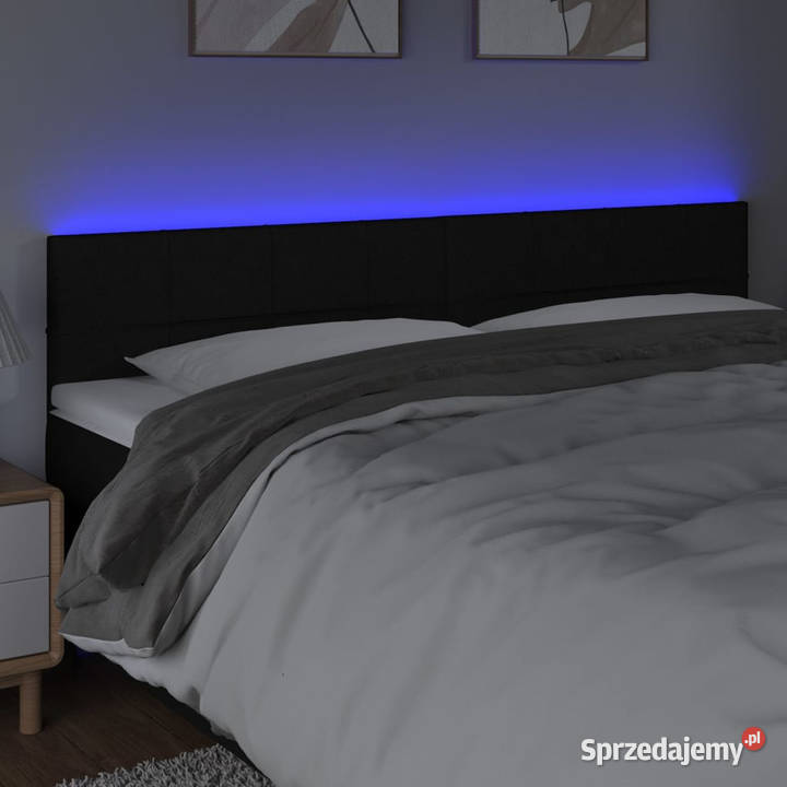 Zagłówek do łóżka z LED czarny 180x5x7888 Warszawa