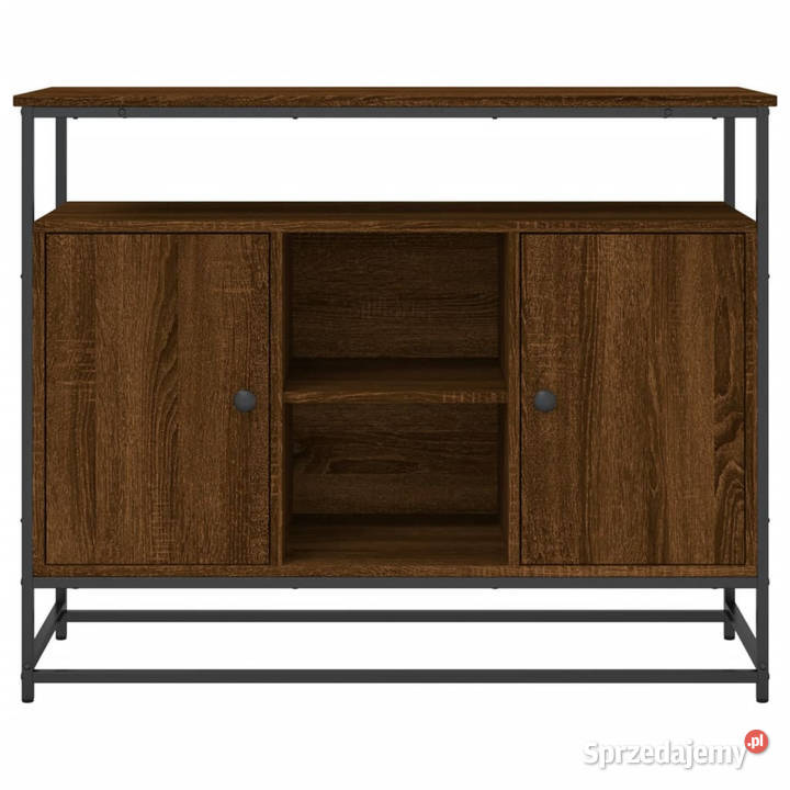 Komoda brązowy dąb 100x35x80 materiał