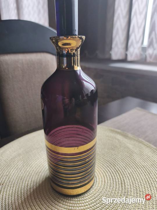 Bohemia karafka kobaltowa Vintage z 1962 roku ze Porcelana i szkło Olsztyn