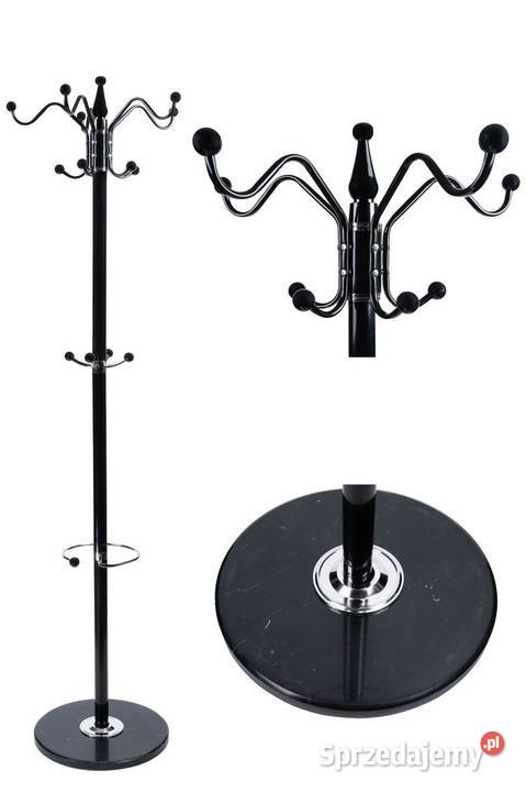 Nowoczesny podłogowy stojący obrotowy wieszak na