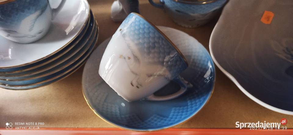 Filiżanka na podstawce Z mewami Royal Copenhagen Gdańsk