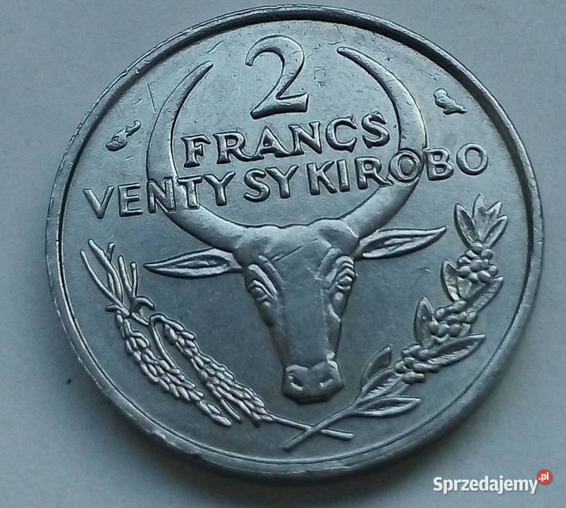 MADAGASKAR2 FRANCS1965 rRZADKOŚC Numizmatyka