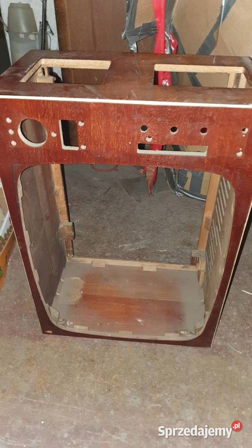 Drewniane pudło telewizorze PRL Warszawa
